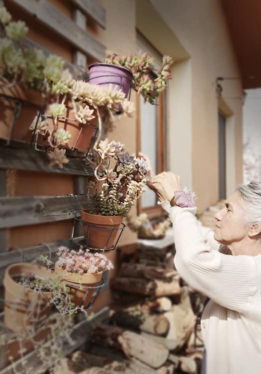 sobre nosaltres rosa cuidant flors