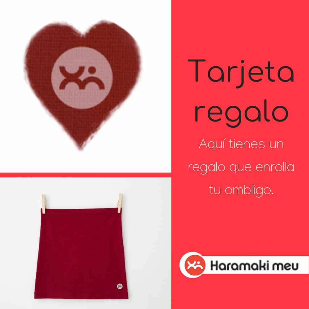 Tarjeta regalo haramaki corazón haramaki y haramaki granate