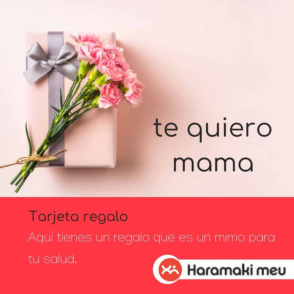 Tarjeta regalo haramaki con te quiero mama